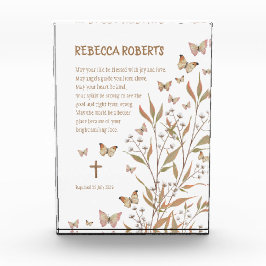 バプティスガールウォーター色の蝶と花 フォトブロック