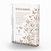 バプティスガールウォーター色の蝶と花 フォトブロック (右)