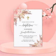 バプティスガールパンパスグラスバラ金ゴールド赤面ピンク