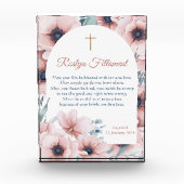 バプティスガールビッグピンクのまわりにの縁ど花 フォトブロック (正面)