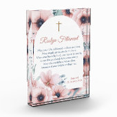 バプティスガールビッグピンクのまわりにの縁ど花 フォトブロック (左)