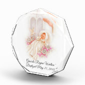 バプティスガールピンクフラワーズドブクロス フォトブロック (右)