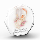 バプティスガールピンクフラワーズドブクロス フォトブロック (左)