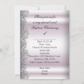 バプティスガールピンクホワイトレースフォト《キリスト教》洗礼式や命名式 招待状 (裏面)