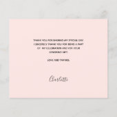 バプティスガールピンク写真バジェットサンキューカード (裏面)