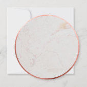 バプティスガールフェイクバラ金ゴールドマーブルピンクスクリプト 招待状 (裏面)