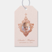 バプティスガールフォトバラ金ゴールド赤面ピンクエレガント