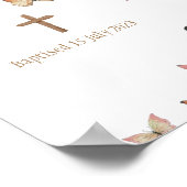 バプティスガール水彩蝶ポスター ポスター (角)