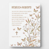 バプティスガール水彩蝶 フォトプラーク (正面)