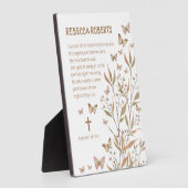 バプティスガール水彩蝶 フォトプラーク (側面)