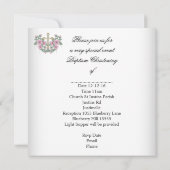 バプティスガール薄紫ピンクホワイトフォト《キリスト教》洗礼式や命名式 招待状 (裏面)