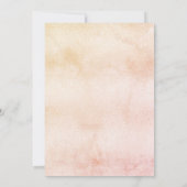 バプティスガールbohoパンパスグラスバラ金ゴールドピンク 招待状 (裏面)