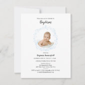バプティスクリスチャン宗教イベントベビー写真 招待状 (正面)