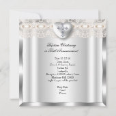 バプティスクリームシルバーフォトハートクロスボーイガール2 招待状 (裏面)