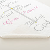 バプティスクロガールピンクガラトルミディアム シェルパブランケット (3/4)