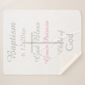 バプティスクロガールピンクガラトルミディアム シェルパブランケット (正面(横))