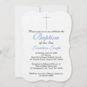 バプティスクロスボーイブルー招待状 招待状 (正面)