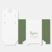 バプティスグリーンリーリーフリース金ゴールドクロスカスタム フェイバーボックス (見開き)