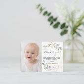 バプティスグリーン金ゴールドの葉ありがとう エンクロージャーカード (スタンド正面)