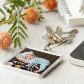 バプティスゴッドブレシンプルスエレガントモダンベビー写真 キーホルダー (側面)