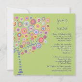 バプティスサークルツリーレトロパーソナライズされた招待状 招待状 (裏面)