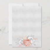 バプティスシルバーバラ金ゴールド花模様ガールエレガント 招待状 (裏面)