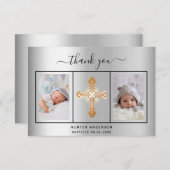 バプティスシルバーフォトスクリプトボーイ サンキューカード (正面/裏面)