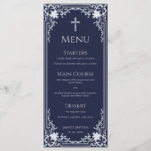 バプティスネイビーブルーヴィンテージエレガントボーイ《キリスト教》洗礼式や命名式 メニュー (正面)