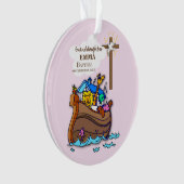 バプティスノアの箱舟の孫パーソナライズされた オーナメント (正面)