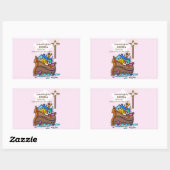 バプティスノアの箱舟の孫パーソナライズされた 長方形シール (シート)