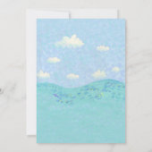 バプティスノアの箱舟ツインベビーアニマルブルー 招待状 (裏面)