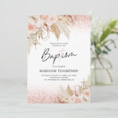 バプティスパンパスグラスピンク《キリスト教》洗礼式や命名式 招待状 (スタンド正面)