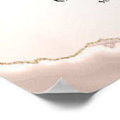 バプティスピンクアゲート金ゴールドグリッターへようこそ ポスター (角)