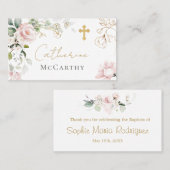 バプティスピンクローゼズリーフ座席表 プレイスカード (正面/裏面)