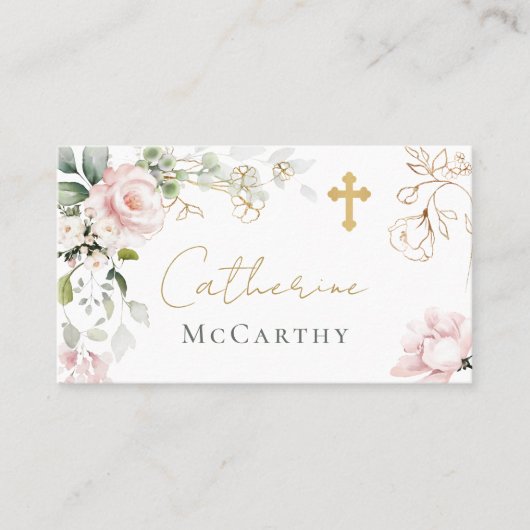 バプティスピンクローゼズリーフ座席表 プレイスカード (正面)