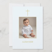 バプティスフォトボーイズ青金ゴールド宗教 招待状 (裏面)