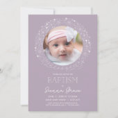 バプティスフォト招待状ベビーガール写真招待状 招待状 (正面)
