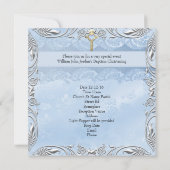 バプティスブルークロスボーイダマスク《キリスト教》洗礼式や命名式聖書 招待状 (裏面)