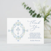 バプティスブルーグリーンフローラサンキュー サンキューカード (スタンド正面)