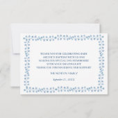 バプティスブルーグリーンフローラサンキュー サンキューカード (裏面)