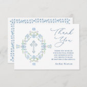 バプティスブルーグリーンフローラサンキュー サンキューカード (正面/裏面)