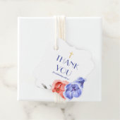 バプティスブルーフローラ水彩色ありがとう フェイバータグ (インサイチュ)