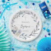 バプティスブルーリース紙プレート ペーパープレート (パーティー)