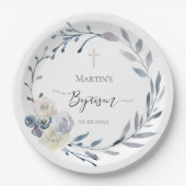 バプティスブルーリース紙プレート ペーパープレート (正面)