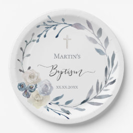 バプティスブルーリース紙プレート ペーパープレート