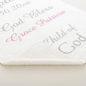 バプティスベビーガールピンクスターラトルミディアム シェルパブランケット (3/4)