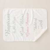 バプティスベビーガールピンクスターラトルミディアム シェルパブランケット (正面(横))