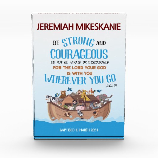 バプティスボーイノアズアークテーマ フォトブロック (正面)