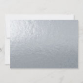 バプティスボーイ写真フェイクシルバーネイビーブルースクリプト サンキューカード (裏面)