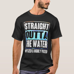 バプティスマアダルツキおもしろいッズウッタウォーターティーギフトID Tシャツ